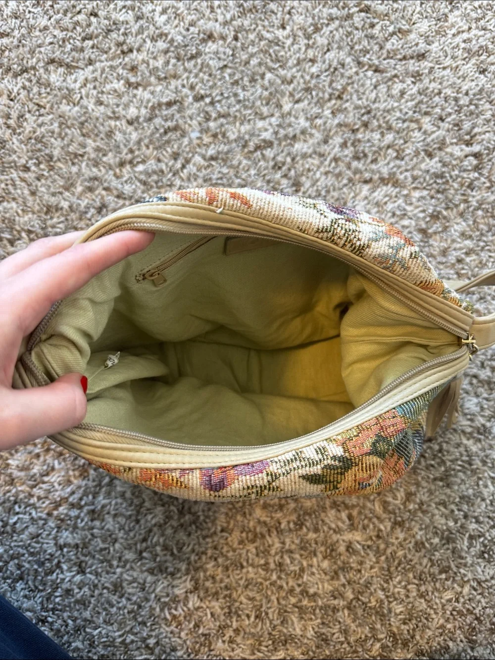 Toni Floral Tapestry Shoulder Bag Cottagecore Tassel Purse